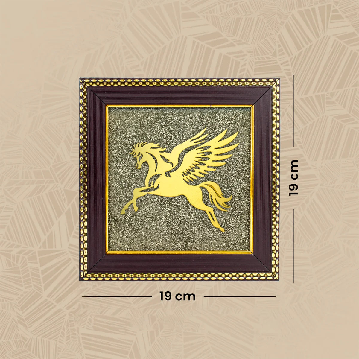 Flying Horse on Raw Pyrite Frame