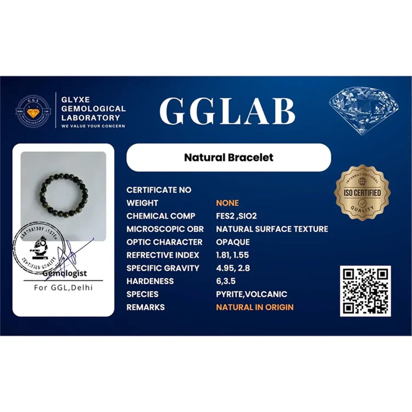 Wealth OM Pyrite Bracelet