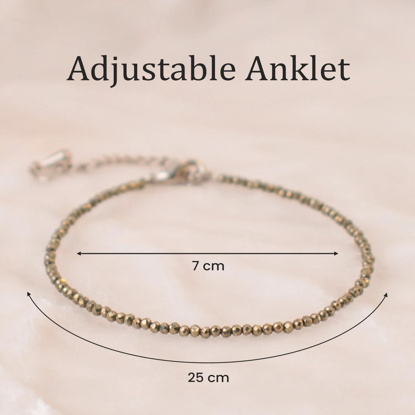 Maa Lakshmi Siddh Raw Pyrite Anklet