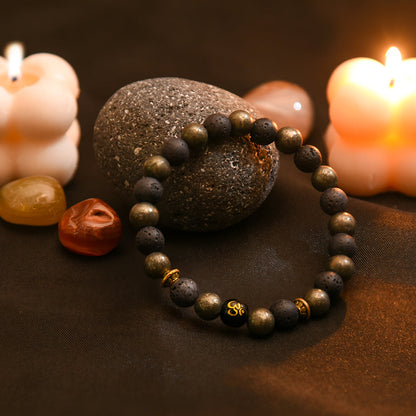 Wealth OM Pyrite Bracelet