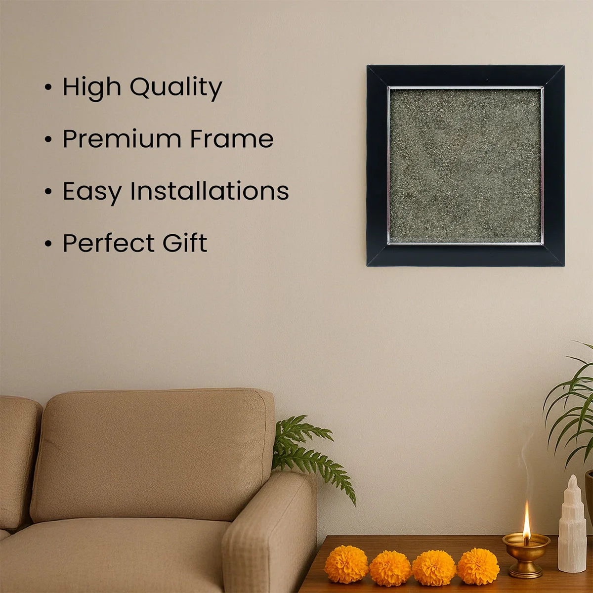 Raw Pyrite Dust Frame