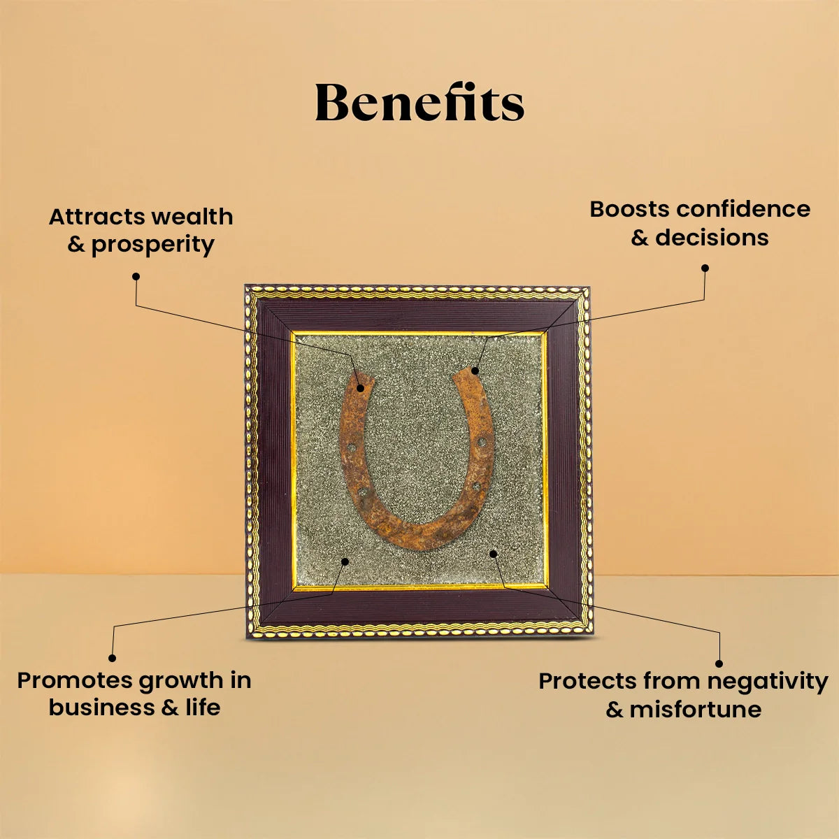 Ghode Ki Naal on Raw Pyrite Frame
